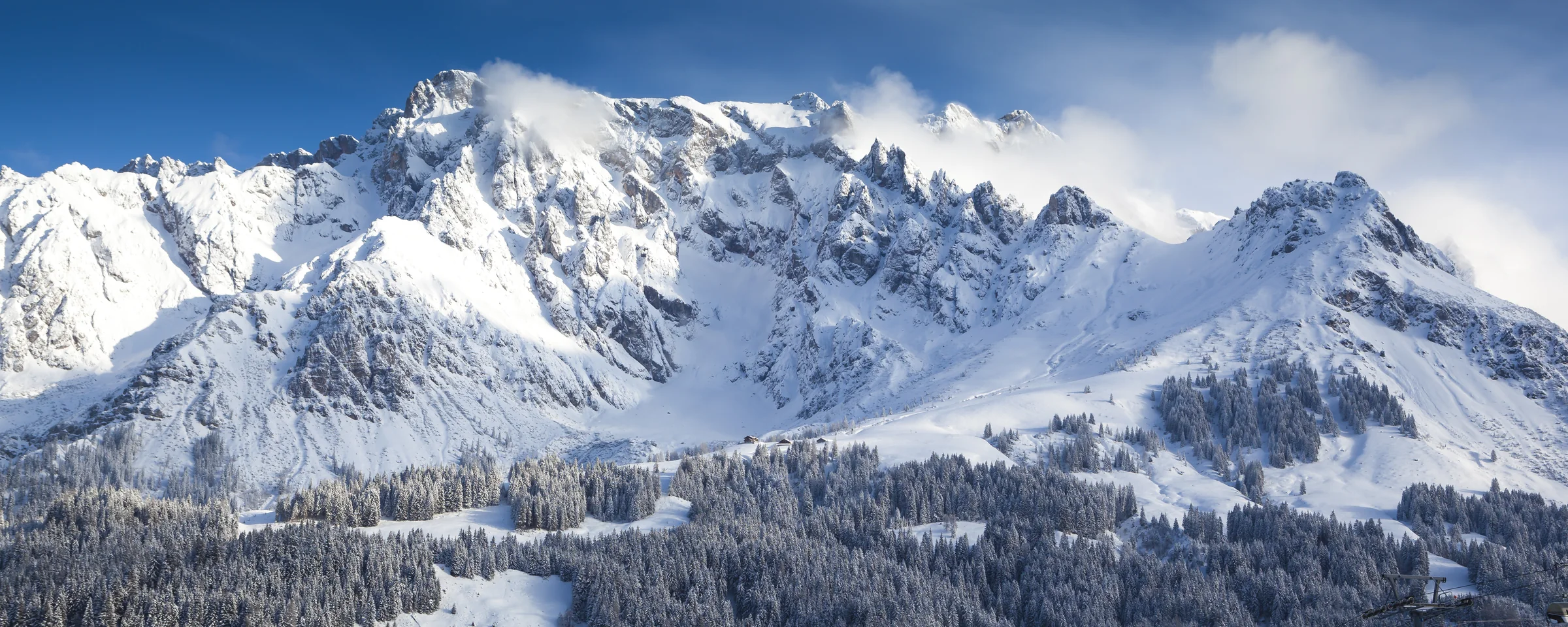 Winterurlaub mitten in den Bergen.